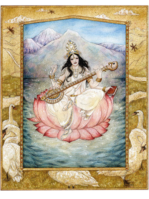 Sarasvati, the Hindu goddess of music and the arts.